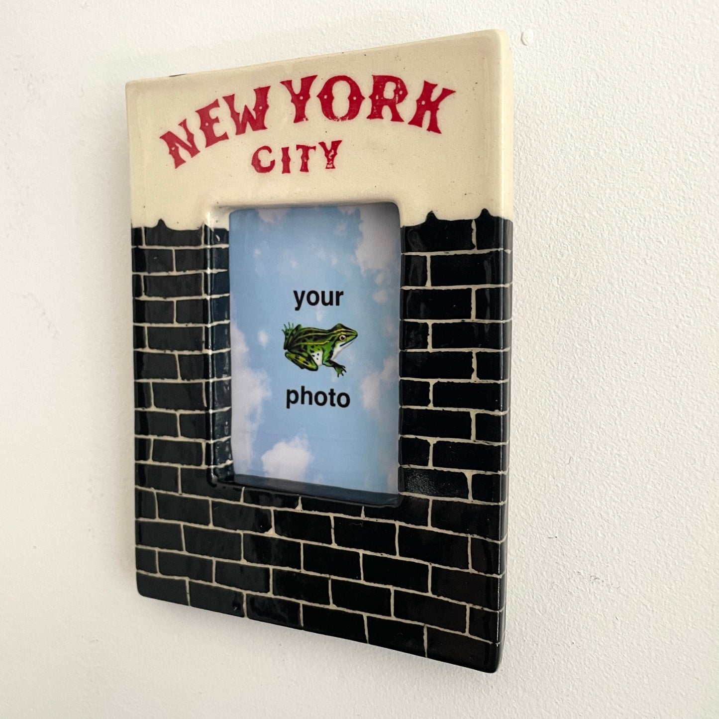 NYC bricks (black) Instax Picture Frame + Photo