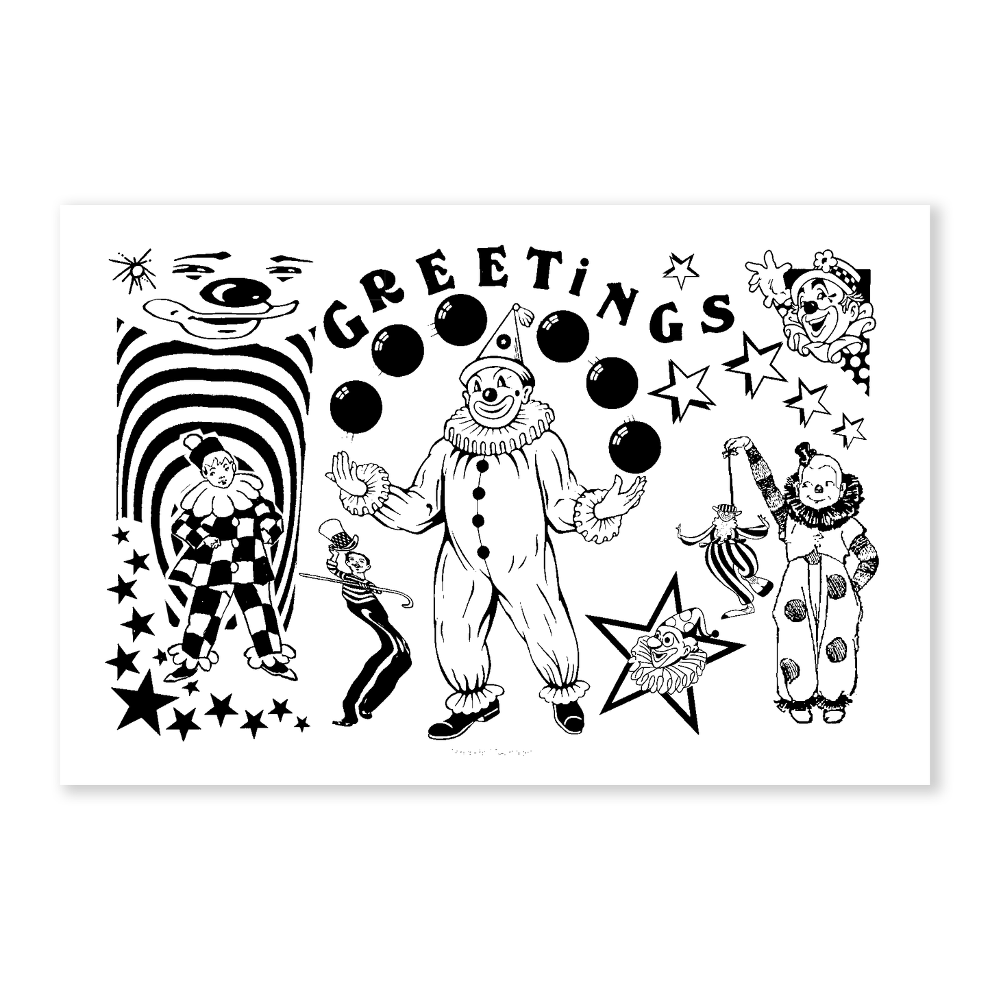 Greetings 6"x4" postcard