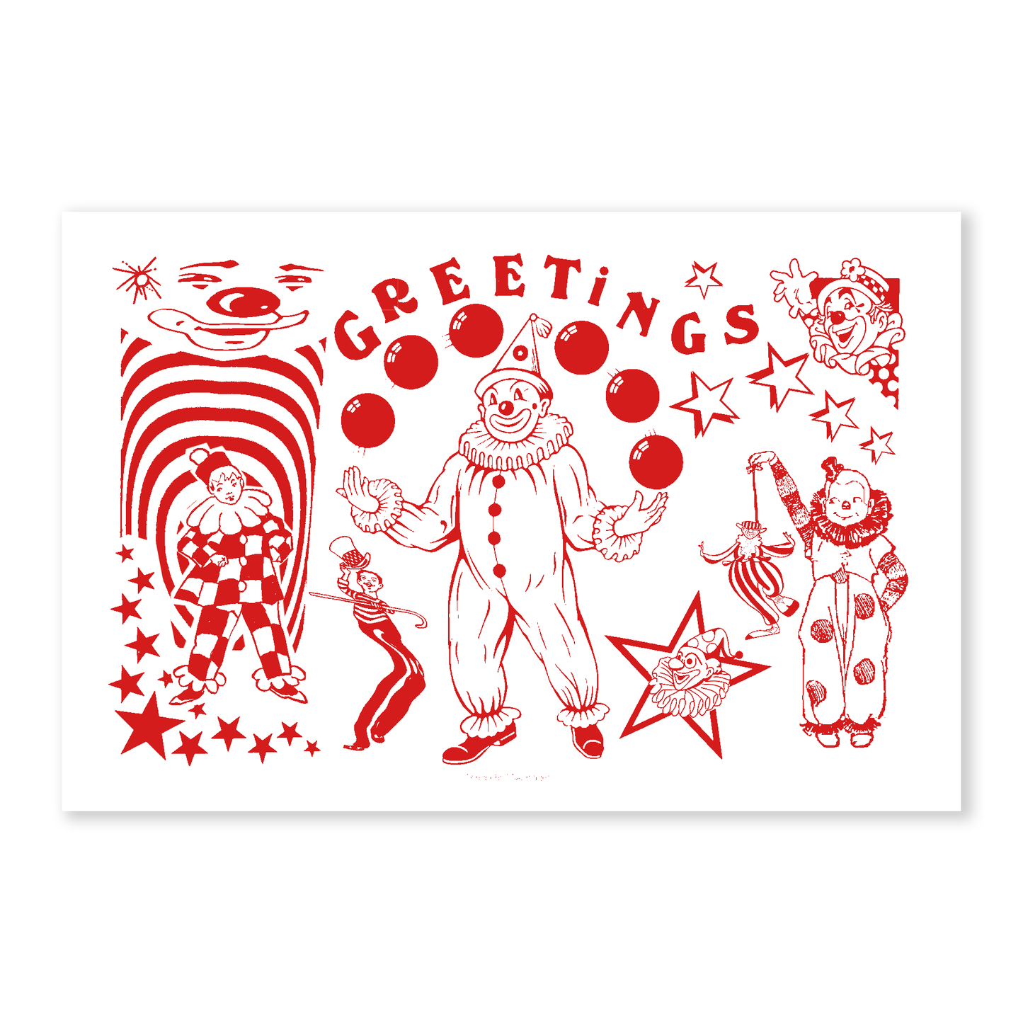 Greetings 6"x4" postcard