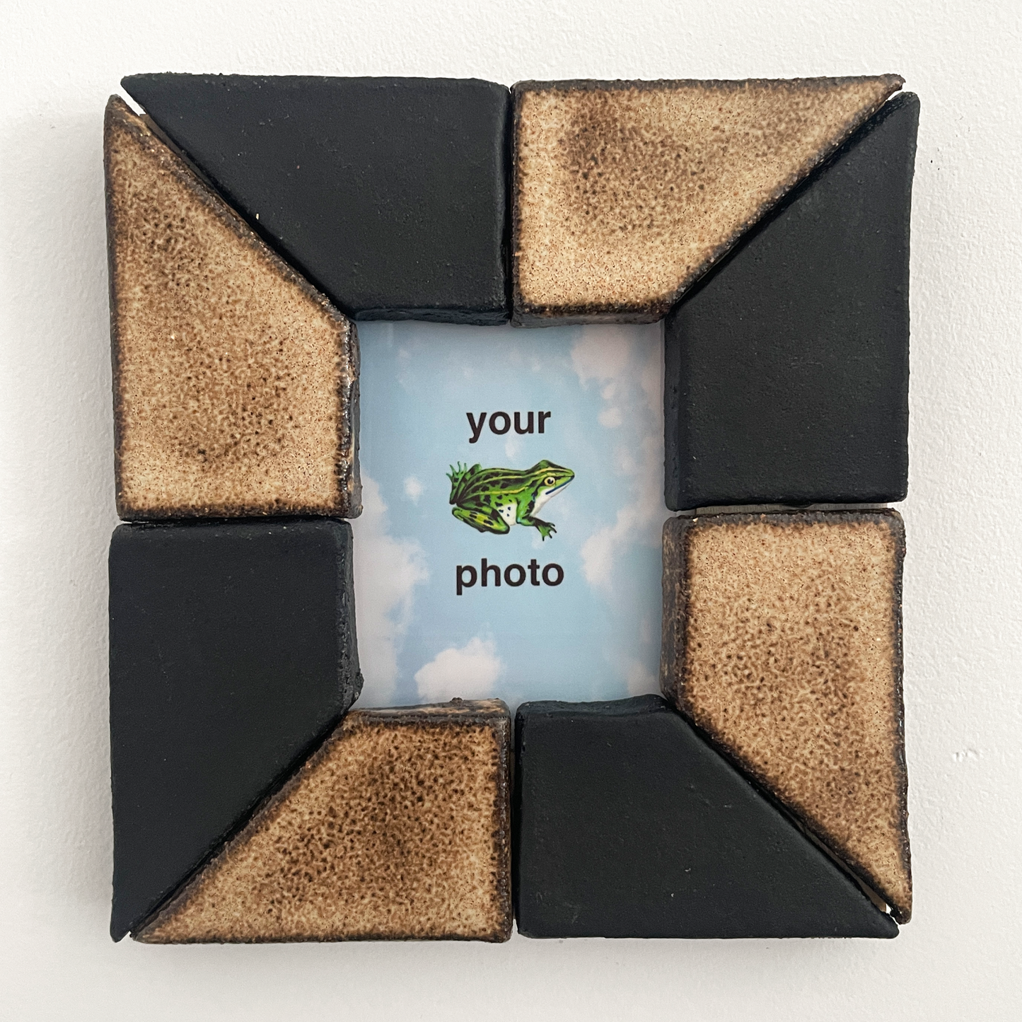 Black and White Pinwheel Instax Picture Frame + Photo
