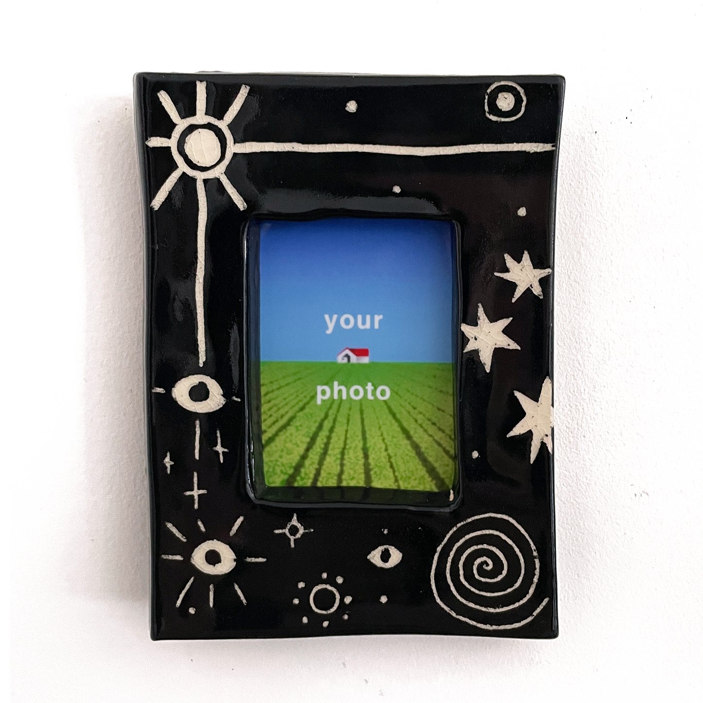 Black Star Eyes Instax Picture Frame + Photo