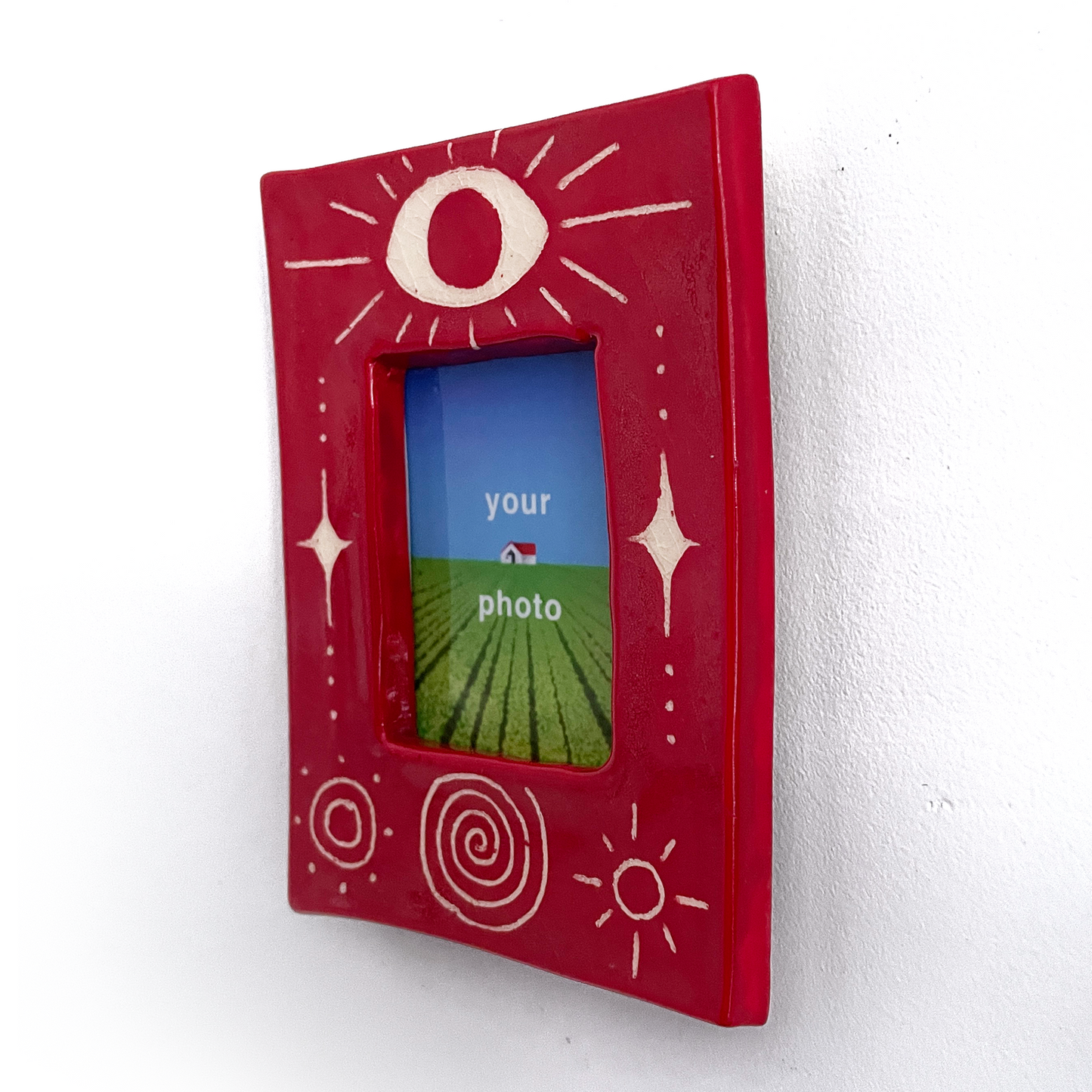 Red Eye Instax Picture Frame + Photo