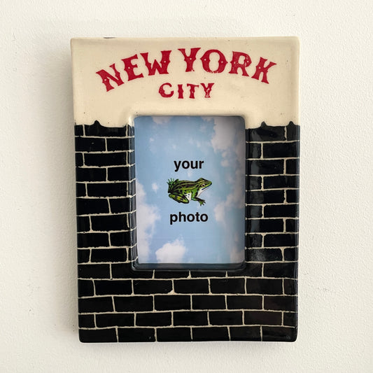 NYC bricks (black) Instax Picture Frame + Photo