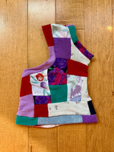 Load image into Gallery viewer, Purple red and teal floral patchwork cat shirt