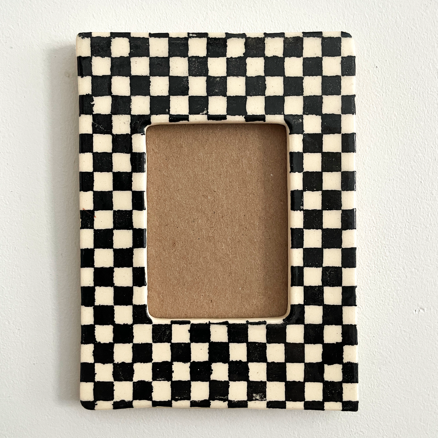 Black Checkers Instax Picture Frame + Photo