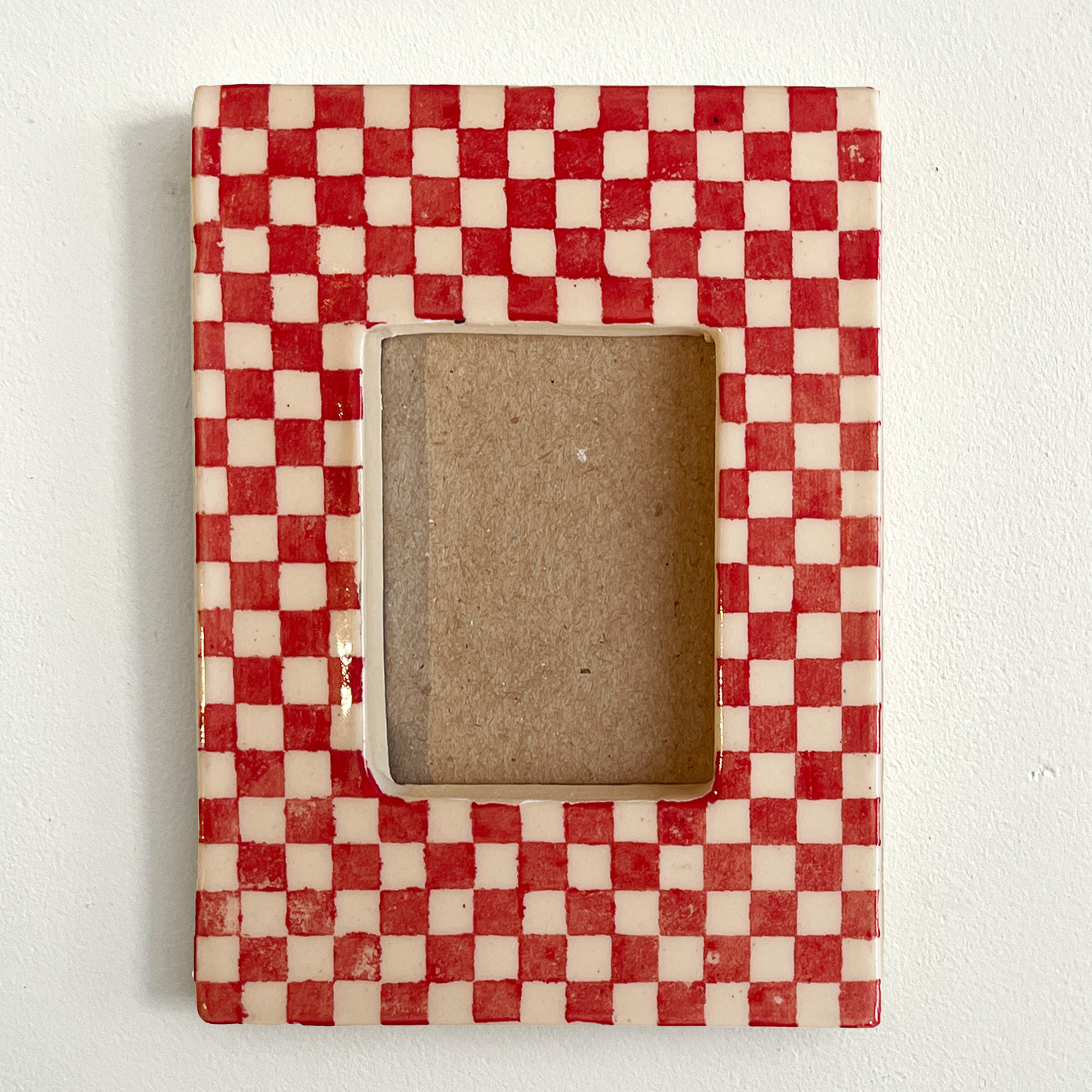 Red Checkers Instax Picture Frame + Photo