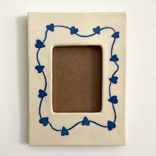 Blue Heart String Picture Frame + Photo