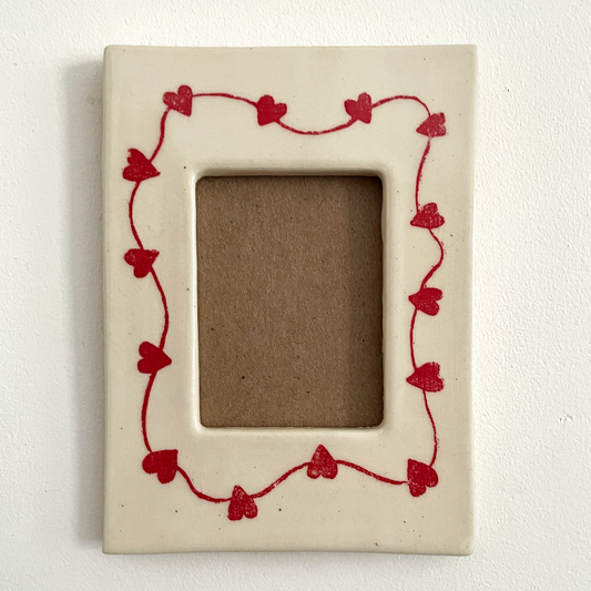 Red Heart String Picture Frame + Photo