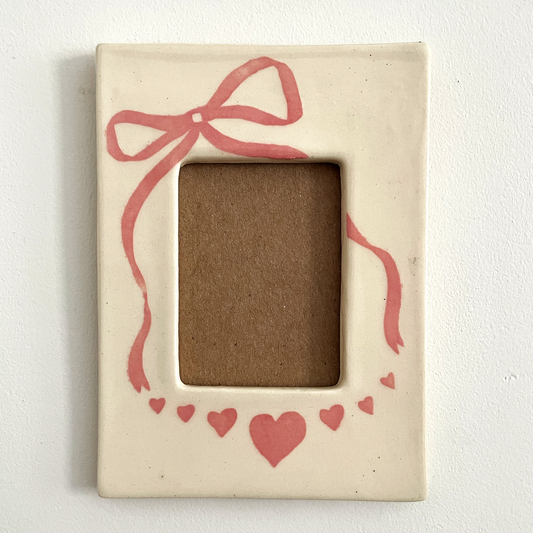 Pink Bow Picture Frame + Photo
