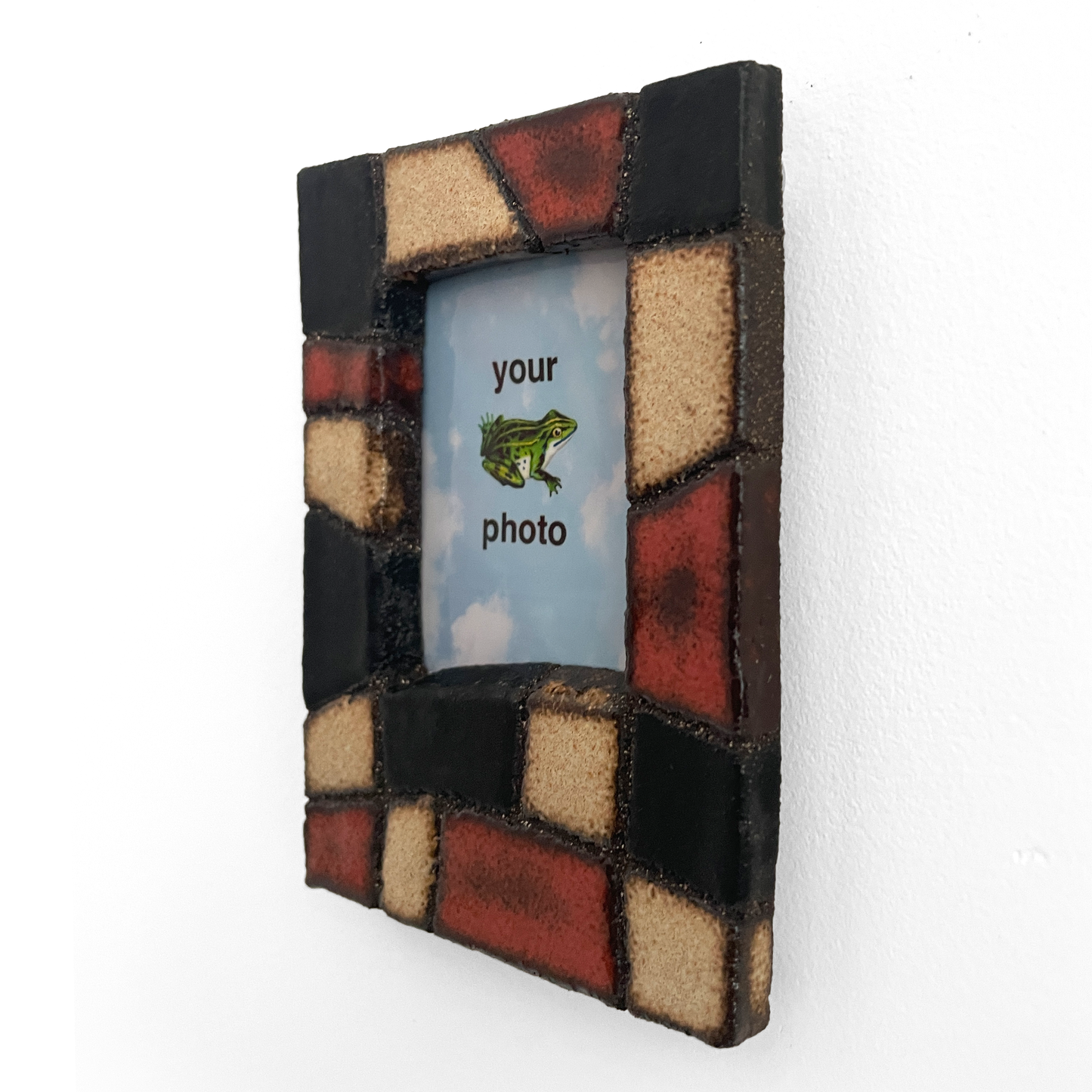 Stone Black White and Red Instax Picture Frame + Photo