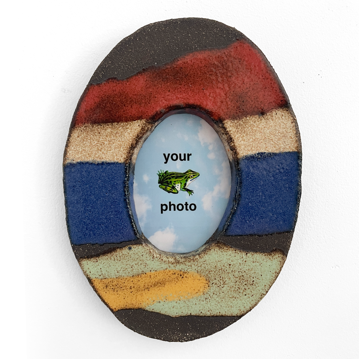 Dark Oval Color Wash Instax Picture Frame + Photo