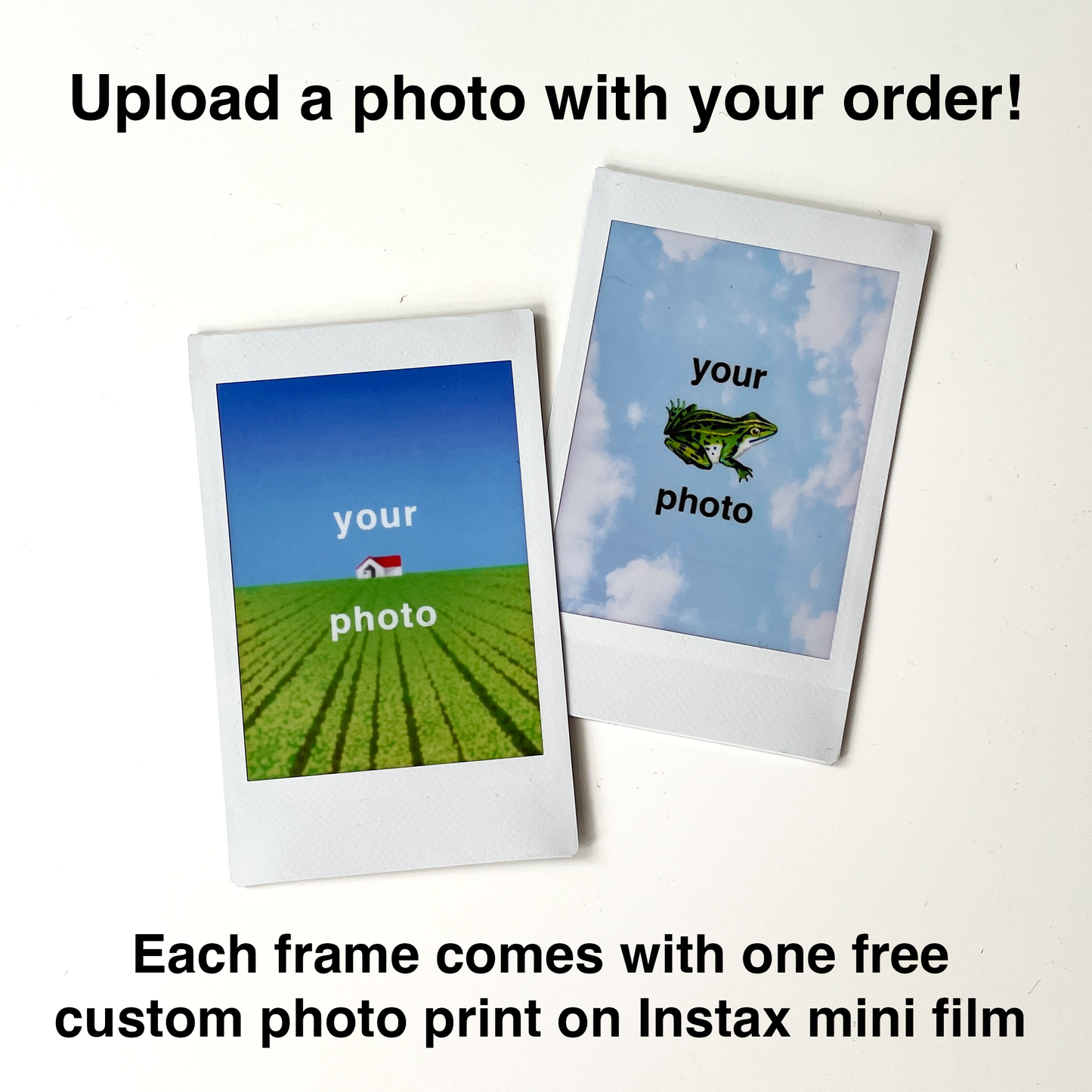 Dark Oval Color Wash Instax Picture Frame + Photo