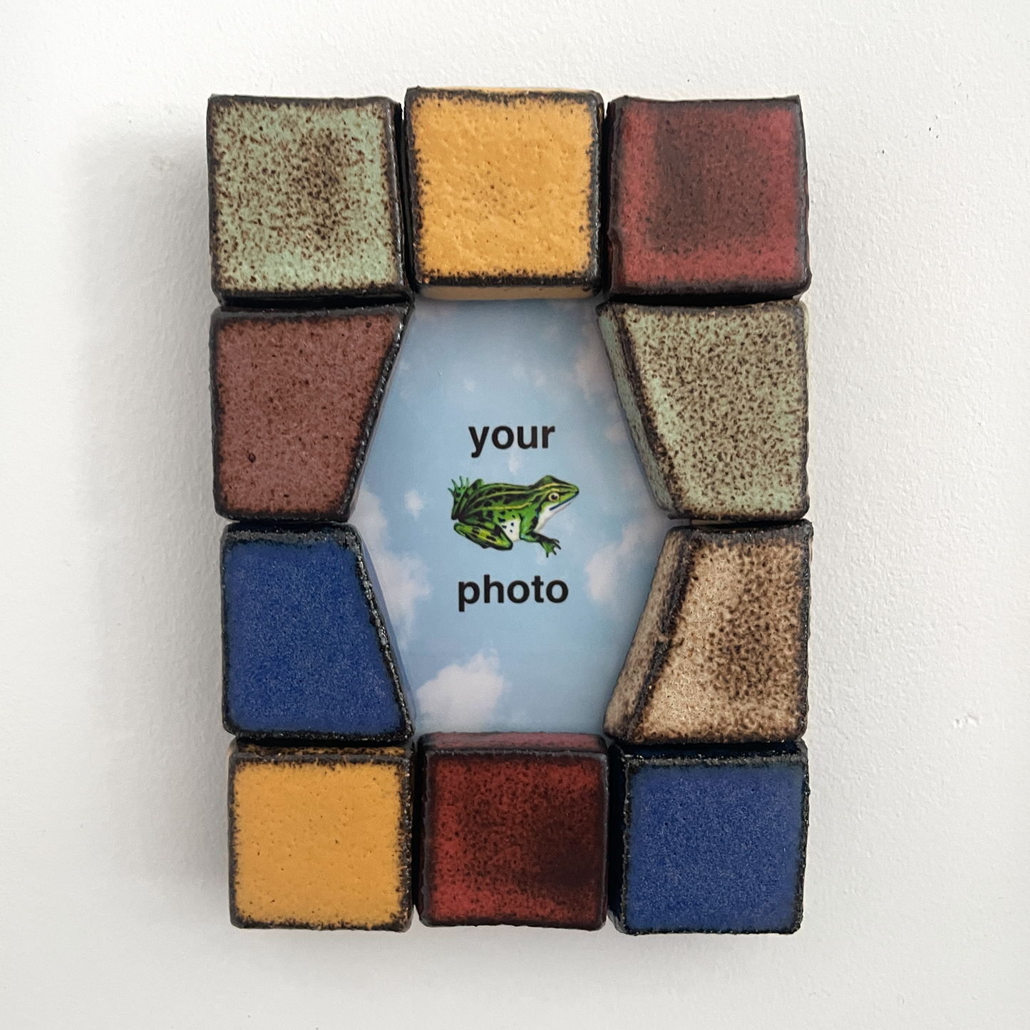 Grunge Colors Tiled Instax Picture Frame + Photo
