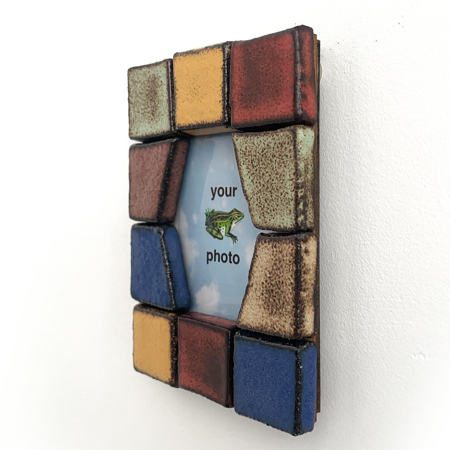Grunge Colors Tiled Instax Picture Frame + Photo