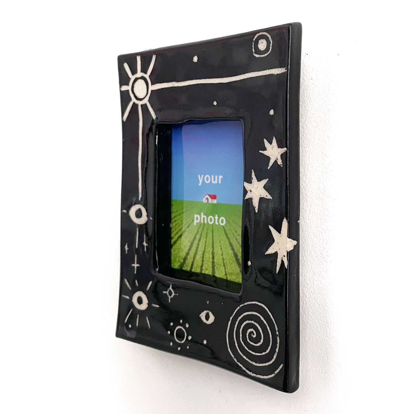 Black Star Eyes Instax Picture Frame + Photo