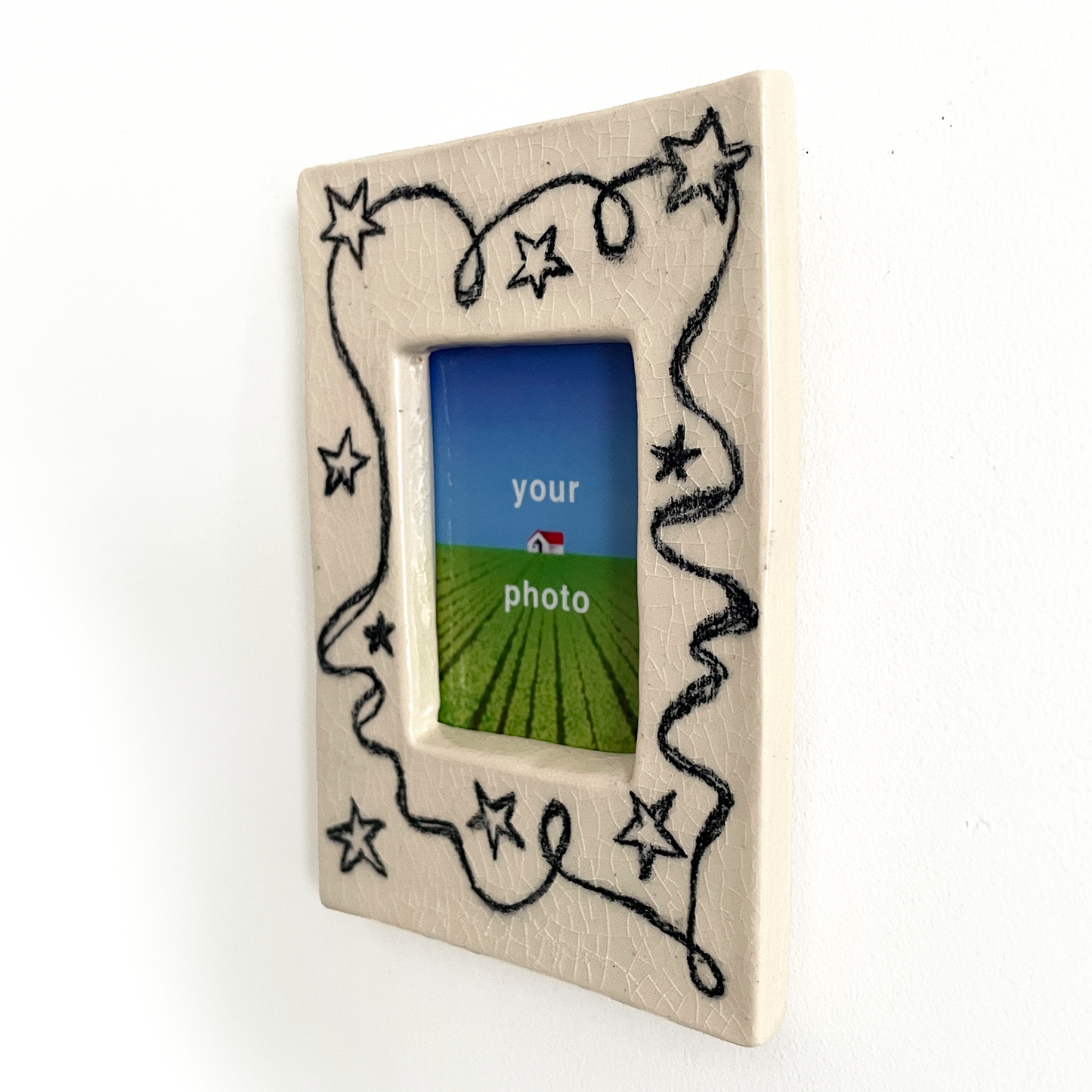 Black Stars Instax Picture Frame + Photo