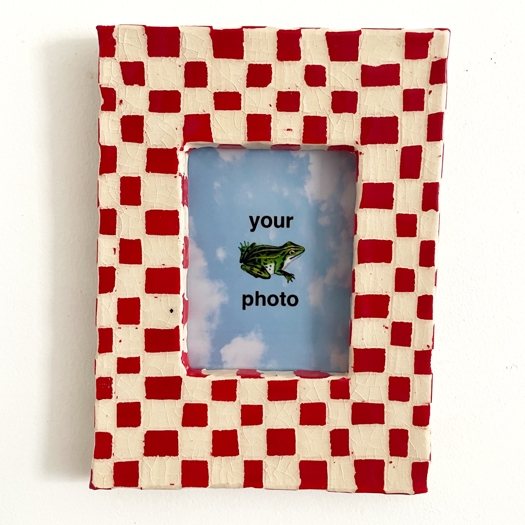 Sticker Photo Frame Red Red Checker Instax Picture Frame + Photo – Experimental Farm