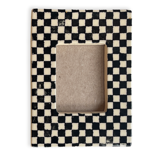 PREORDER 2026: Black Checkers Instax Picture Frame + Photo
