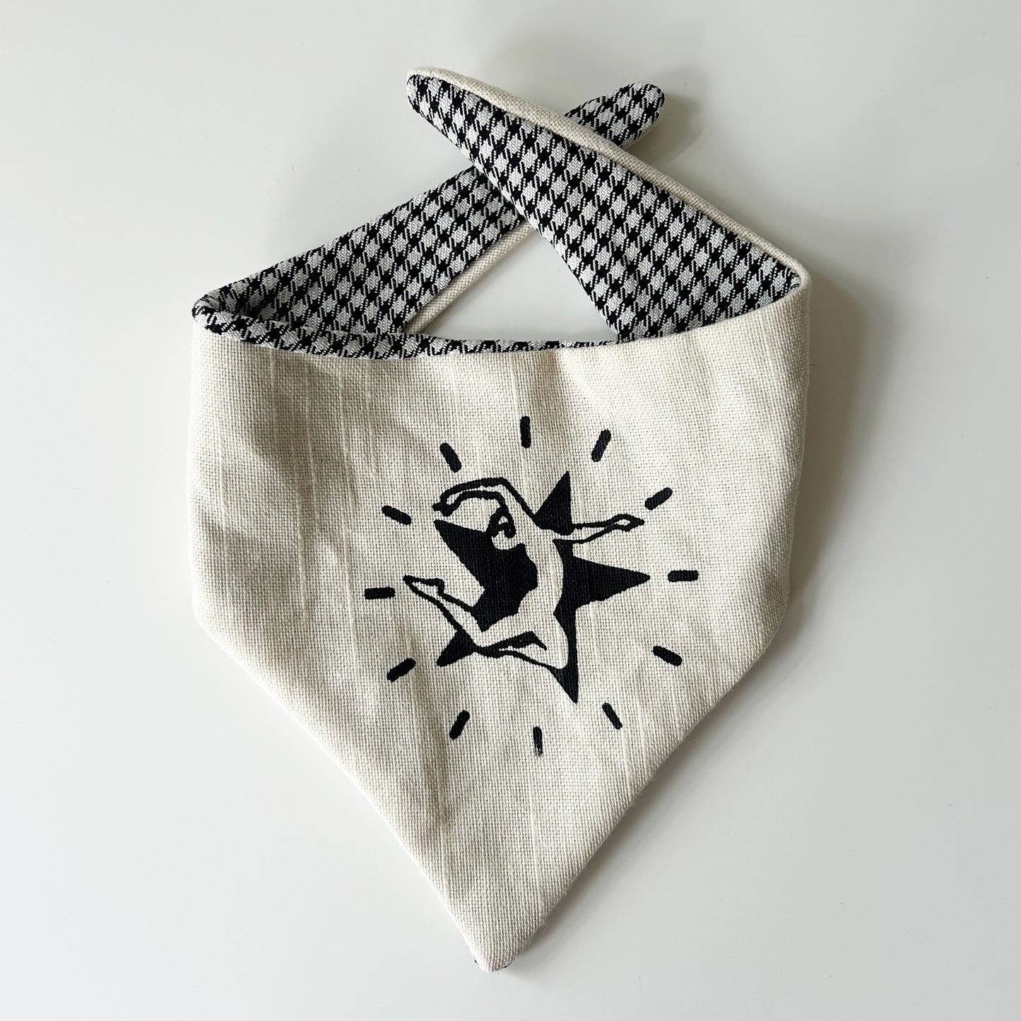 Starman Gingham Pet Bandana - Medium