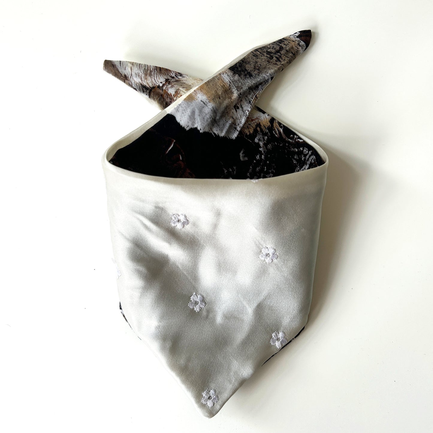 Wild Animals and Satin Pet Bandana - Medium
