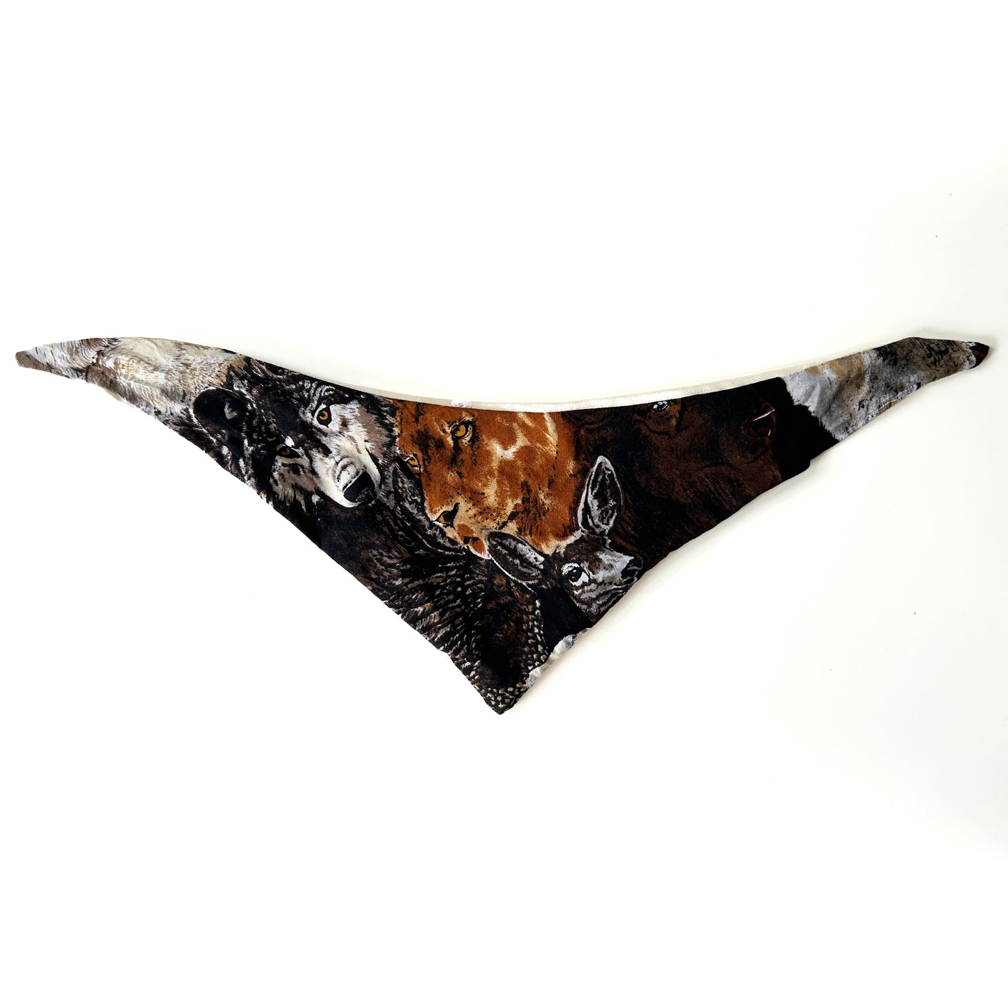 Wild Animals and Satin Pet Bandana - Medium